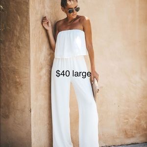 White pocket jumpsuit